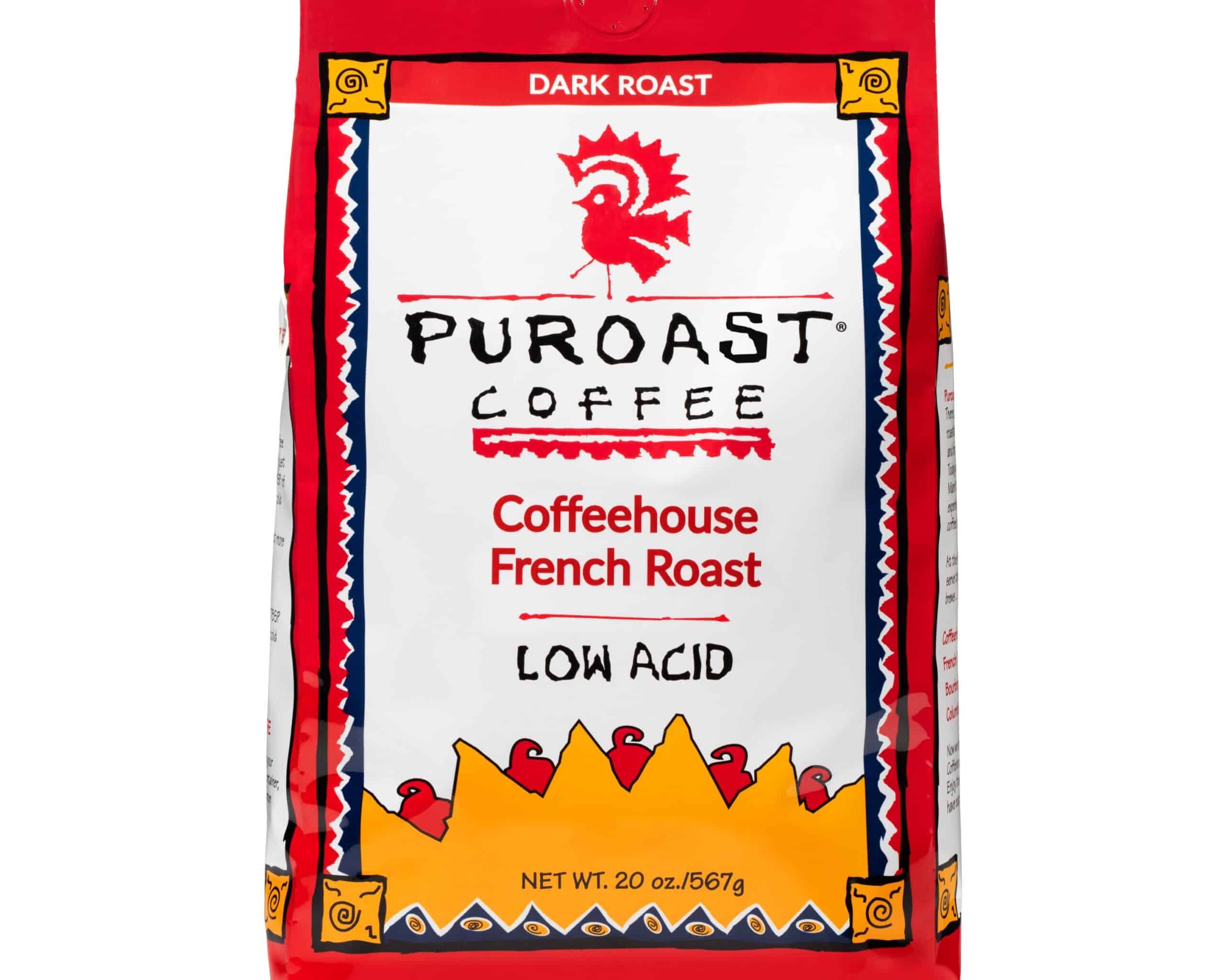 Puroast low acid coffee cup with gut health daily habits guide | Puroast